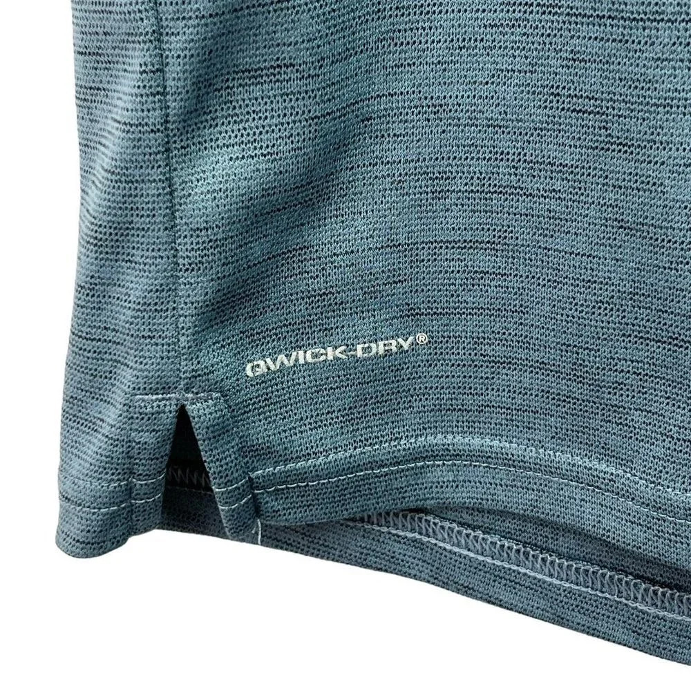 Layer 8 Men's Qwick-Dry Short Sleeve Hooded T-shirt Blue Grey Size M Medium - Picture 4 of 7